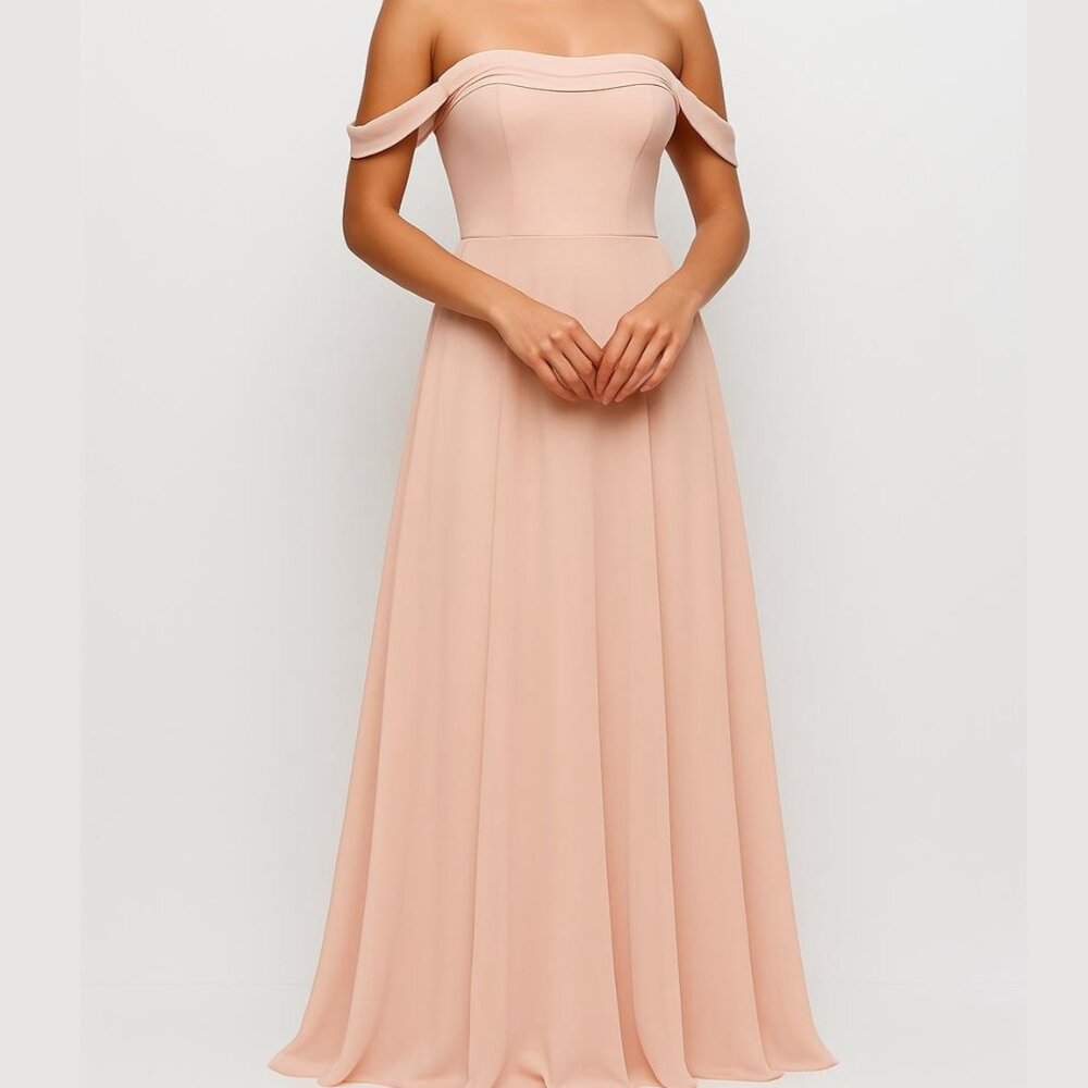 Thread Women's Cameo Off The Shoulder Draped Neck Chiffon Dress Size 10R NWT